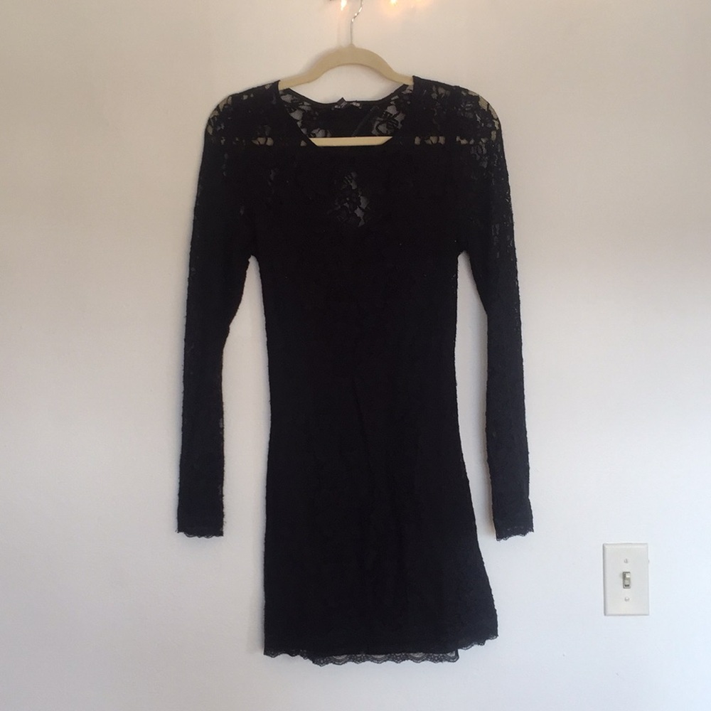 Express long sleeve lace dress